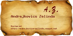 Andrejkovics Zelinda névjegykártya